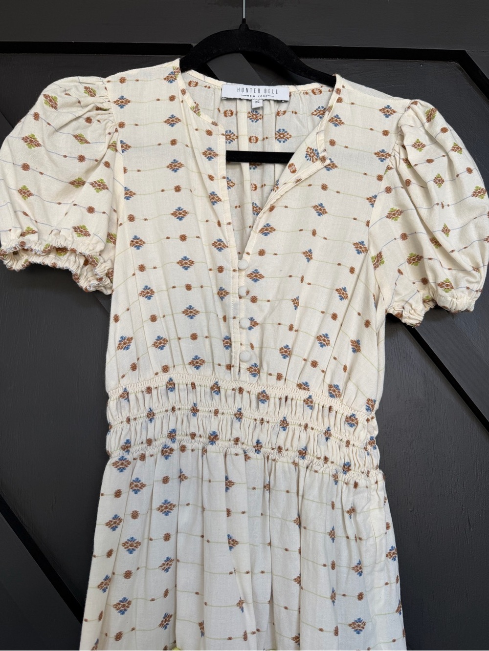 Hunter Bell Ellison Dress in Cream Medallion, Size XS - Picture 8 of 12